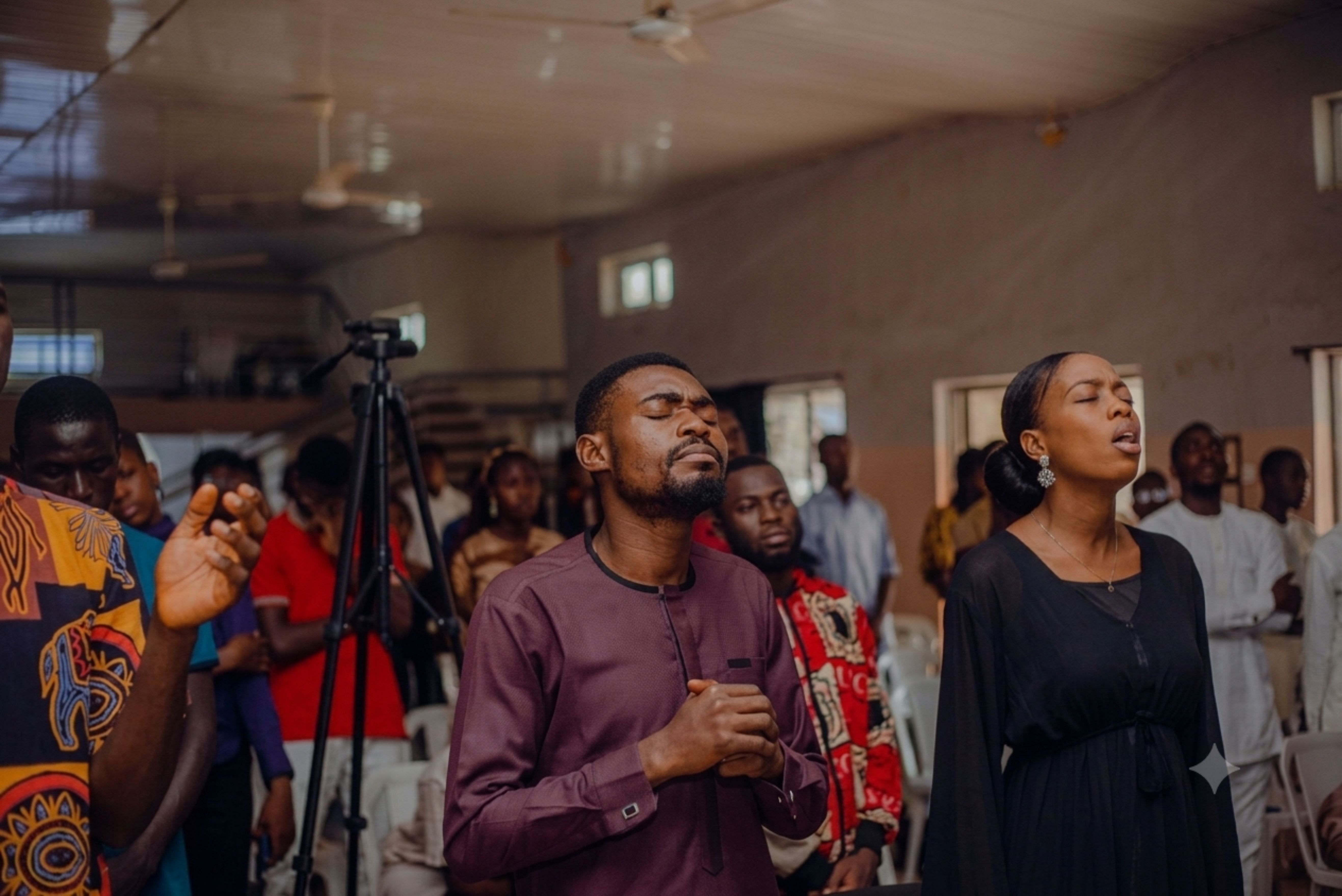Congregation gathered in worship