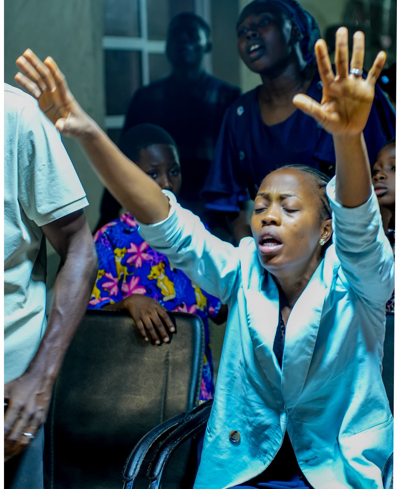 Worship service in session