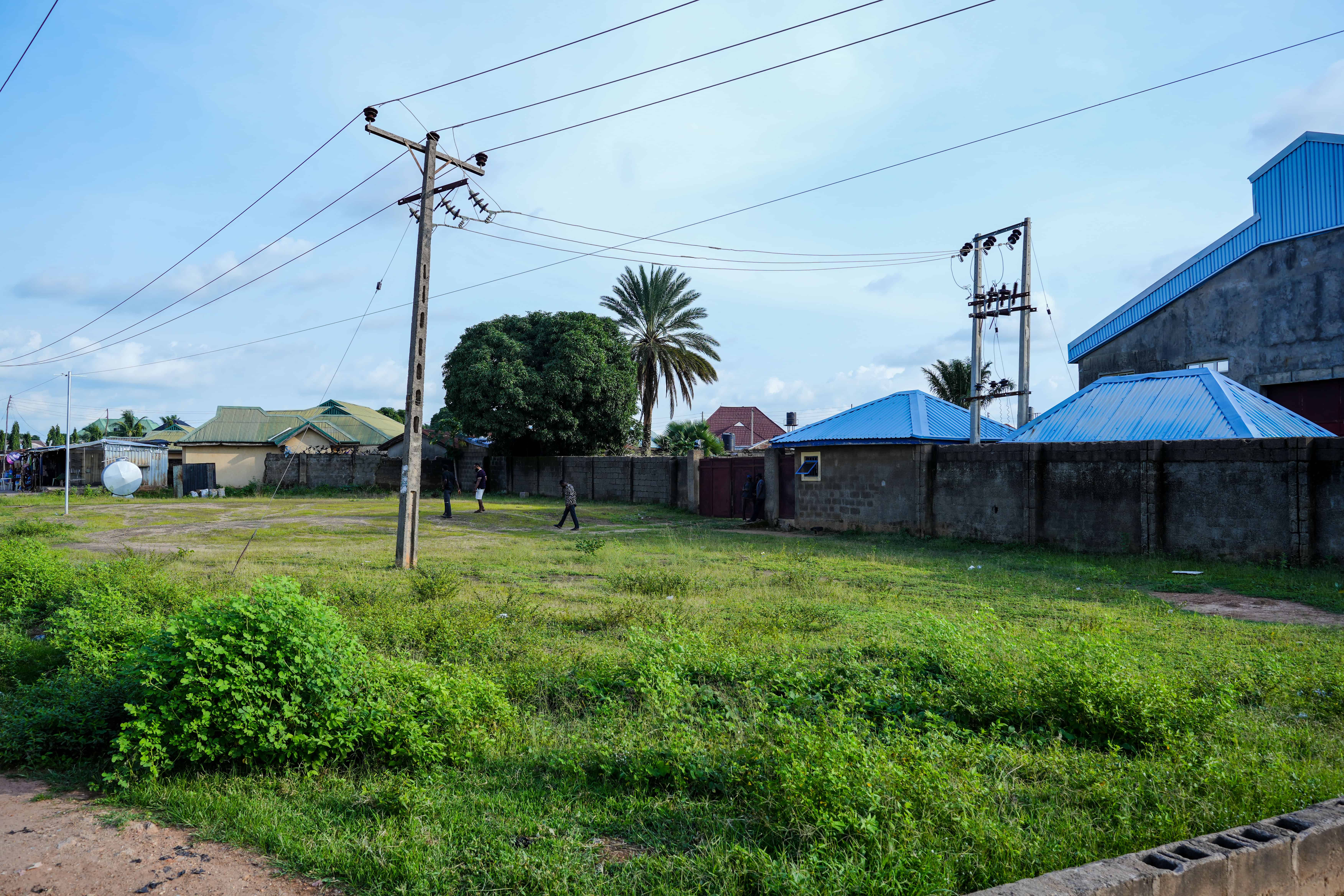 Roadside view of the site